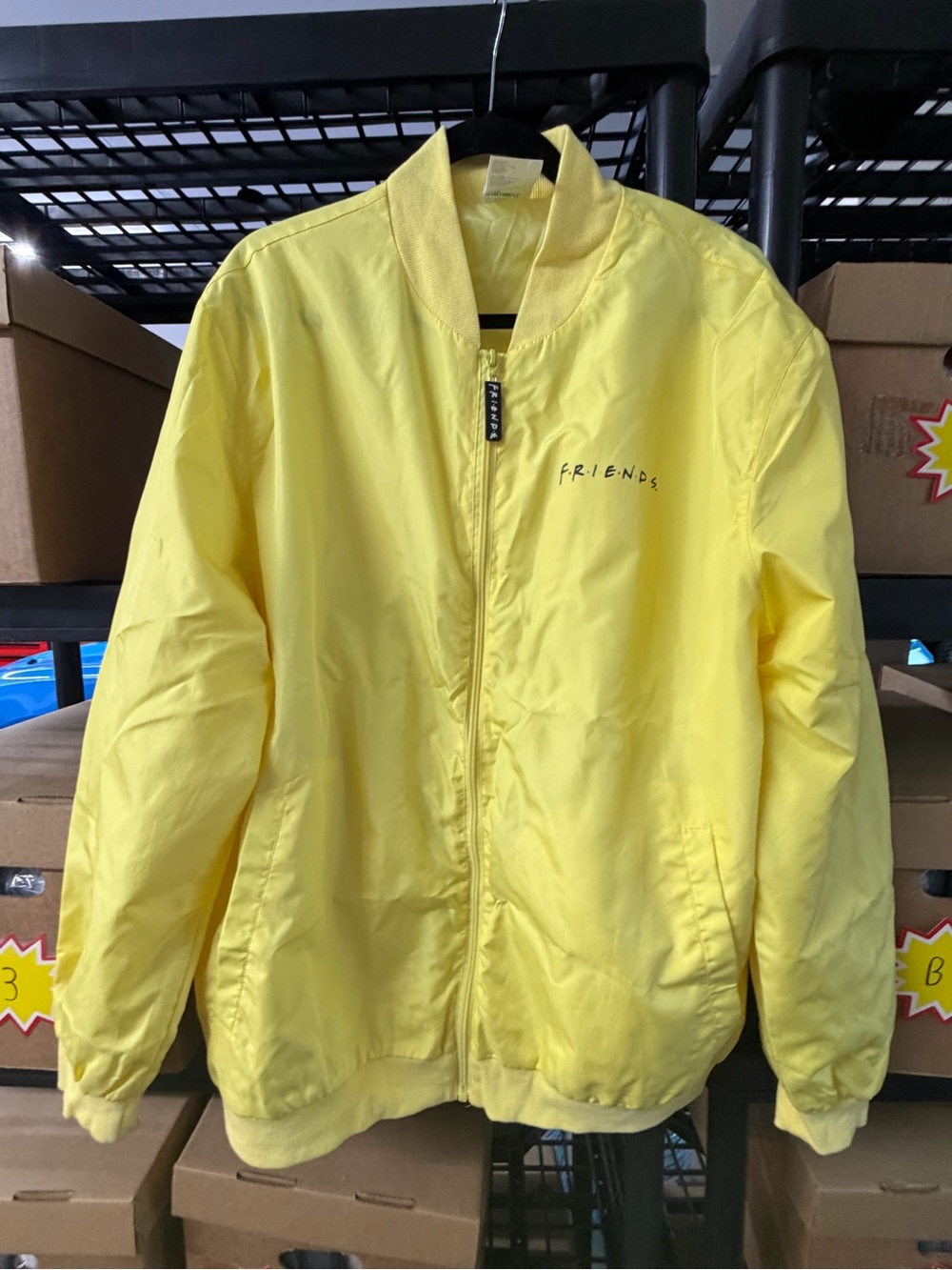 FRIENDS Bright Yellow Bomber Jacket